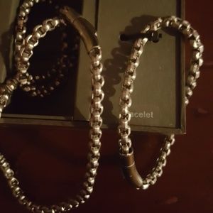 FREE SHIPPING Men Chain & Bracelet set